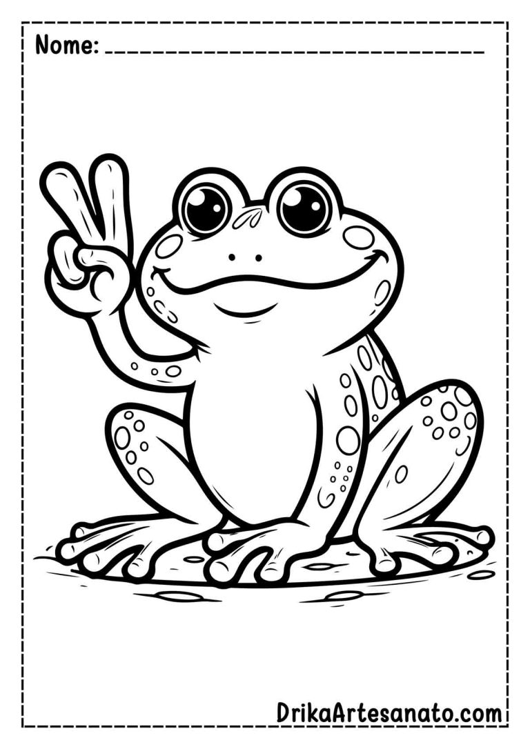 50 Desenhos de Sapo para Colorir Grátis em PDF