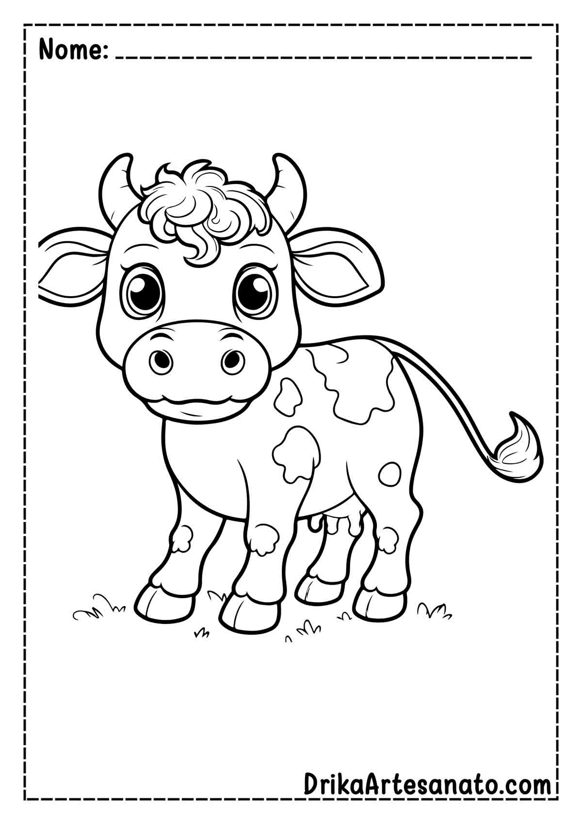 Desenho de Vaca Malhada para Colorir