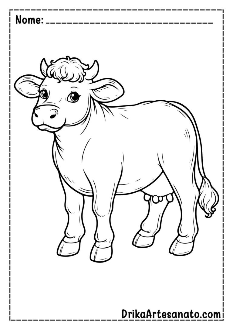 50 Desenhos de Vaca para Colorir Grátis em PDF