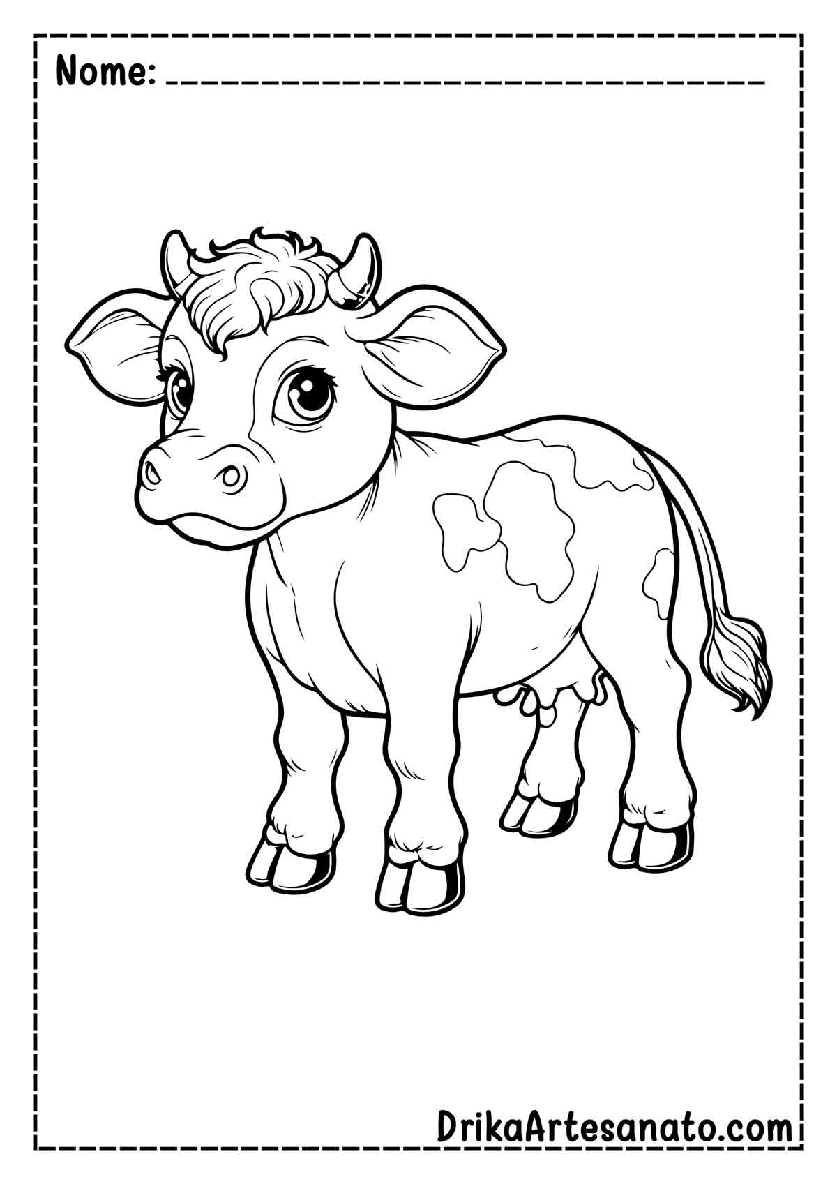 Desenho de Vaca para Colorir