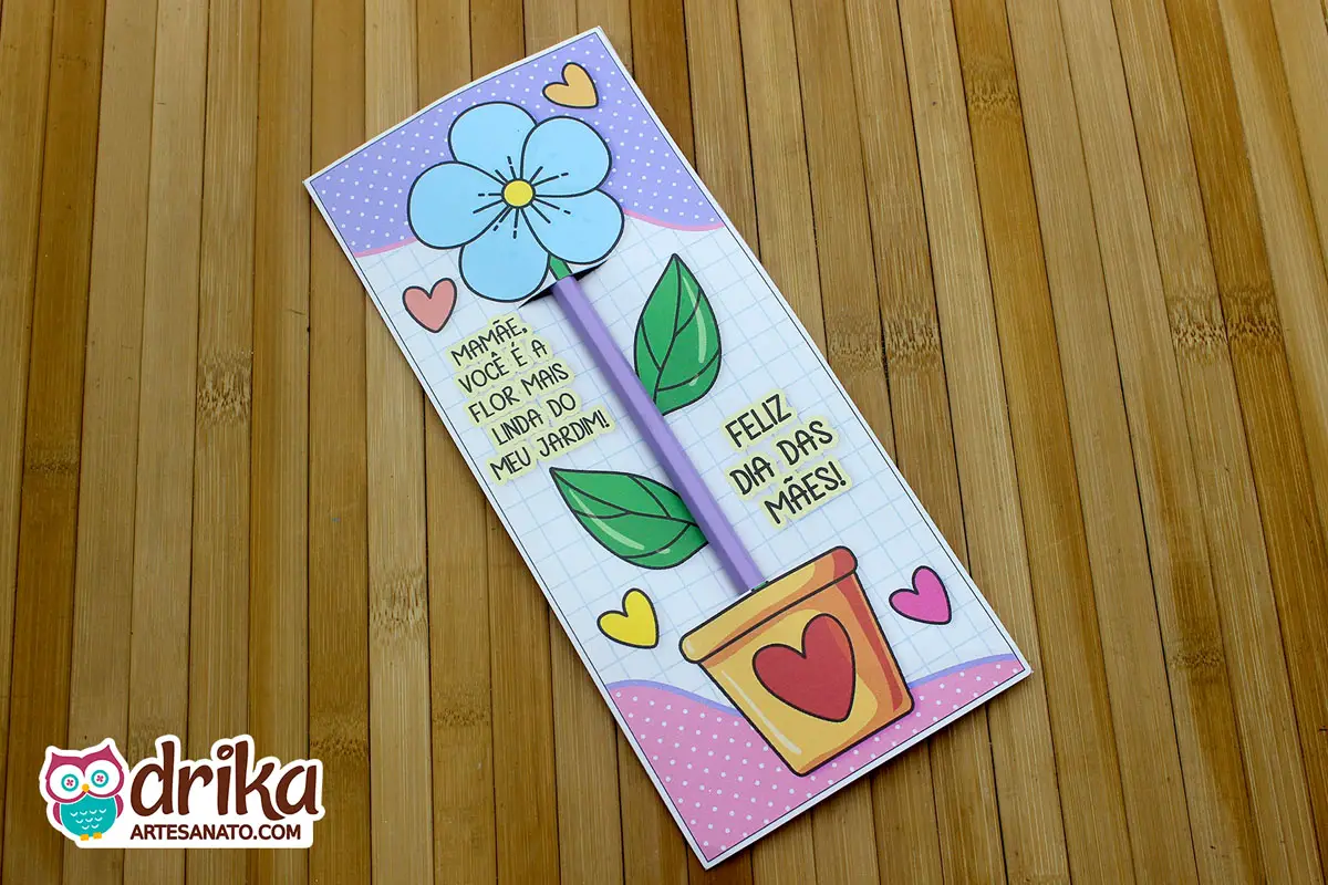 Mensagem de Amor: Cartões Especiais com Flor e Coração para Celebrar o Dia das Mães!