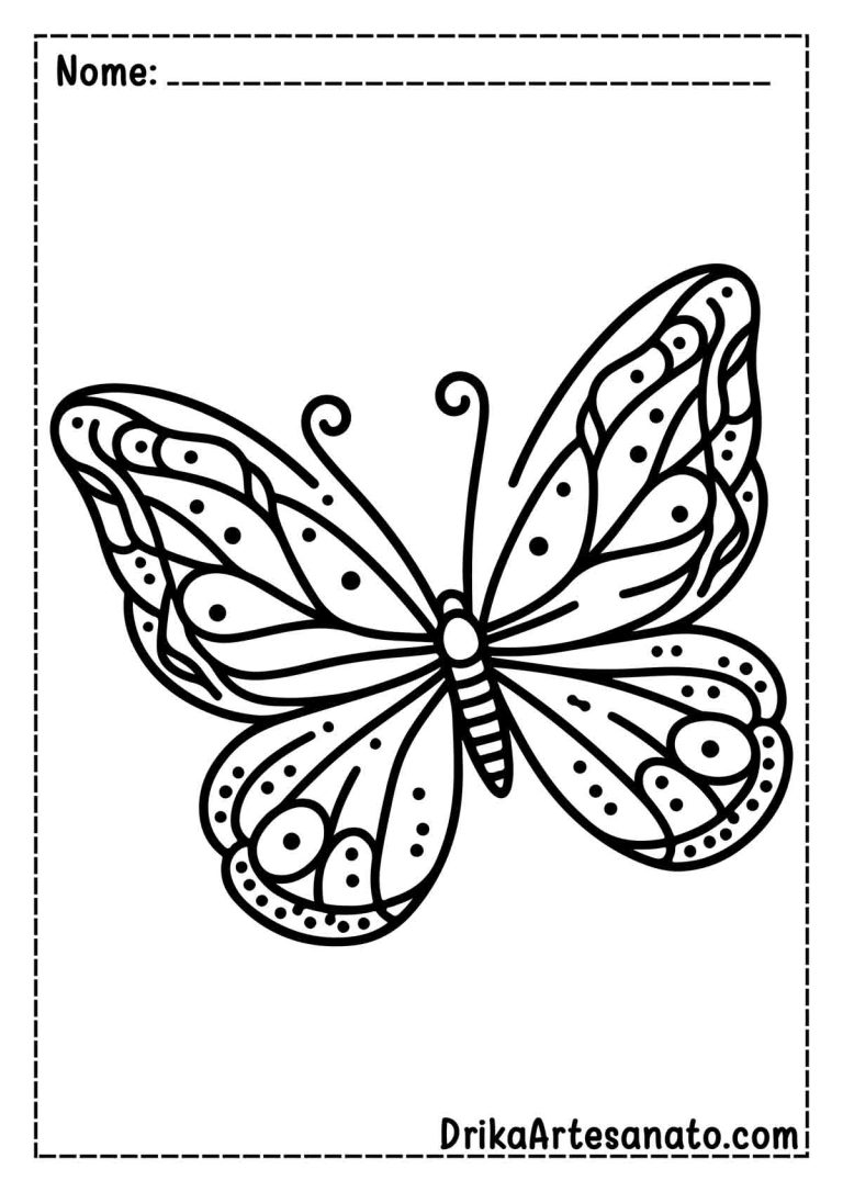 50 Desenhos de Borboleta para Colorir Grátis em PDF