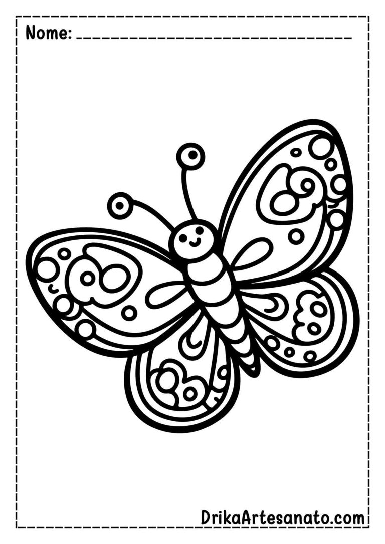 50 Desenhos de Borboleta para Colorir Grátis em PDF