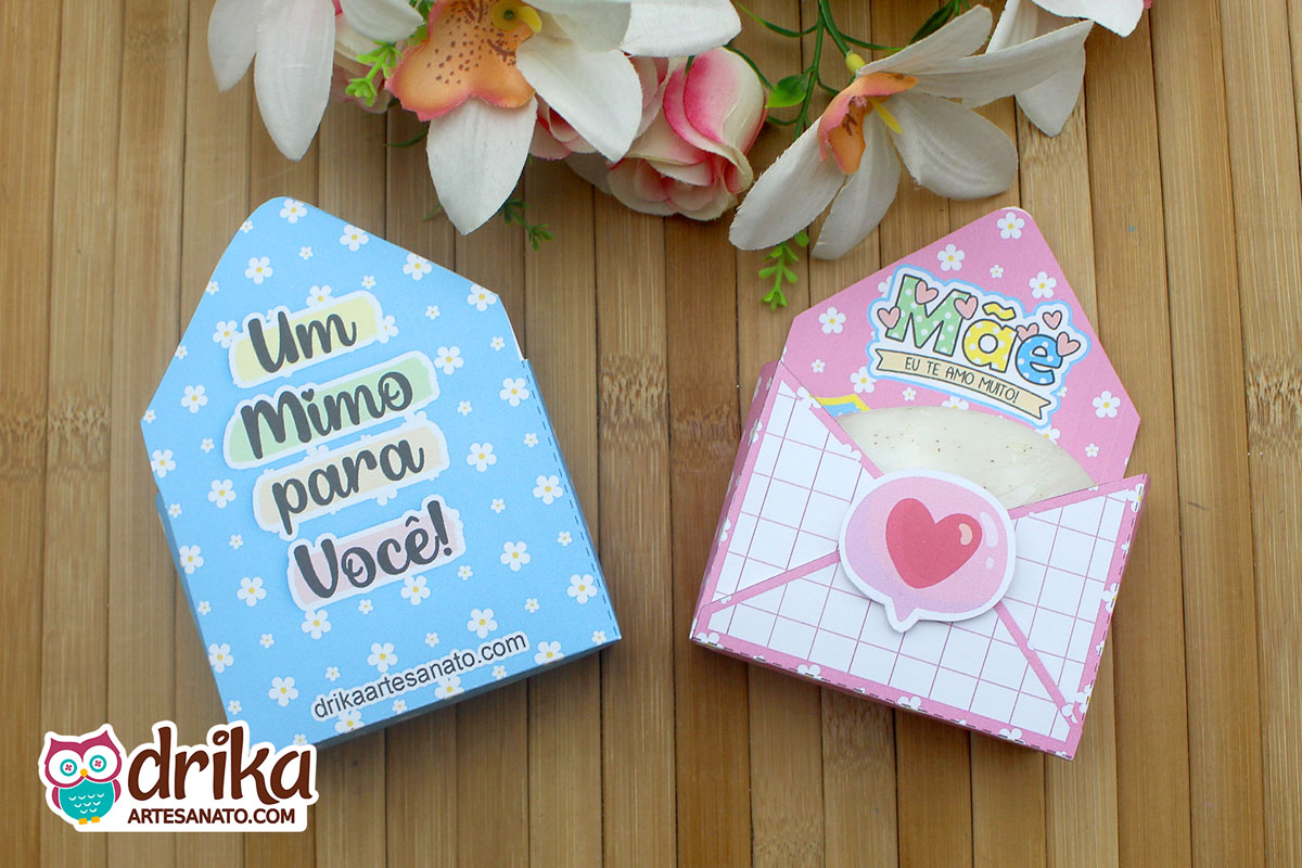 Mini Caixas Envelopes com Mensagem de Amor para o Dia das Mães!
