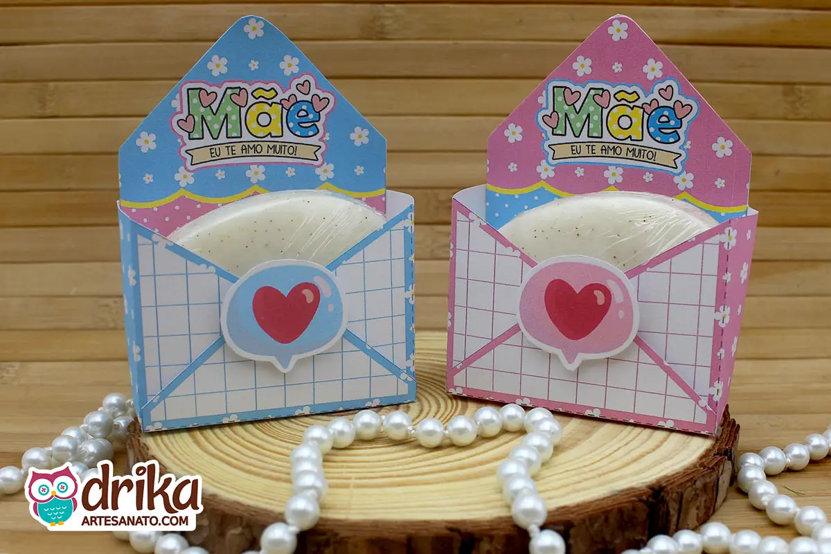 Mini Caixas Envelopes com Mensagem de Amor para sua Mãe!
