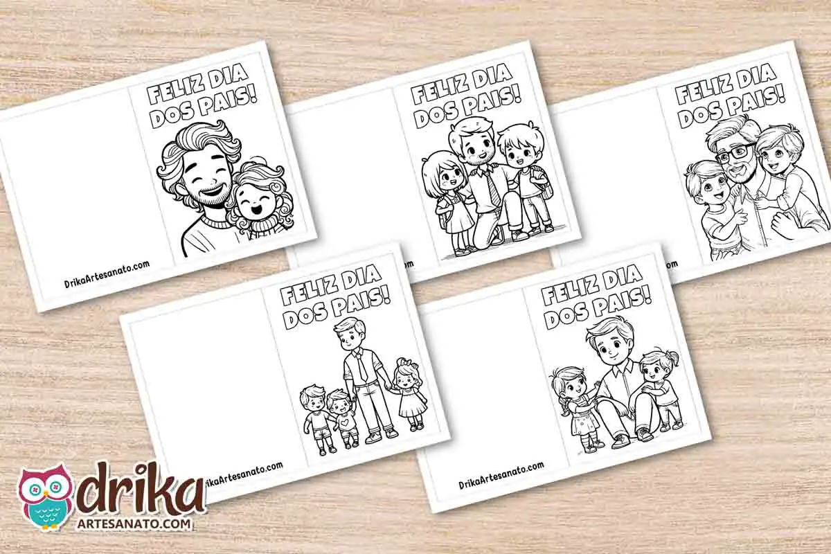 50 Cartões do Dia dos Pais para Imprimir Grátis em PDF