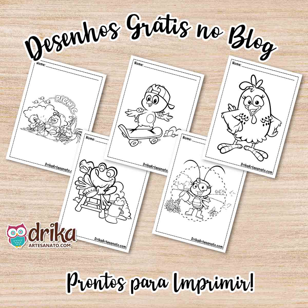 Desenhos da Galinha Pintadinha para Colorir Grátis em PDF