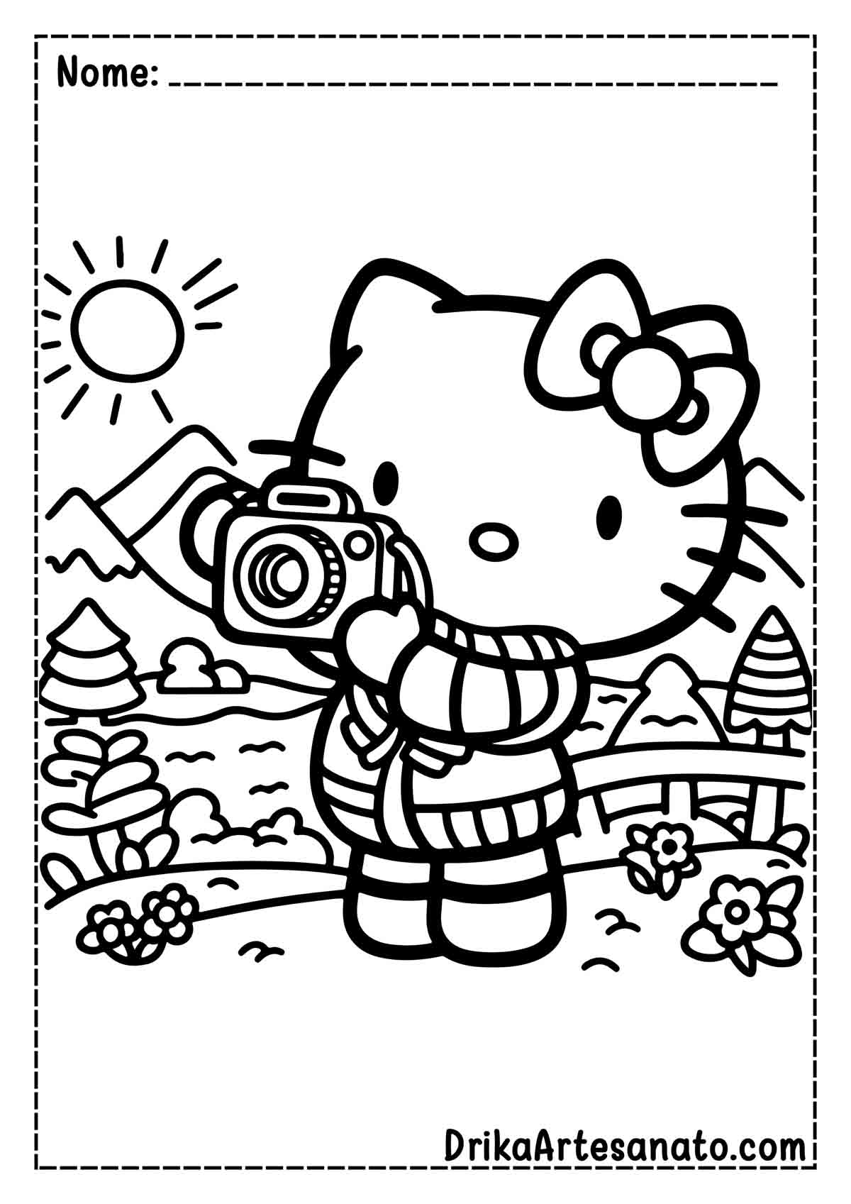 Desenho da Hello Kitty para Imprimir