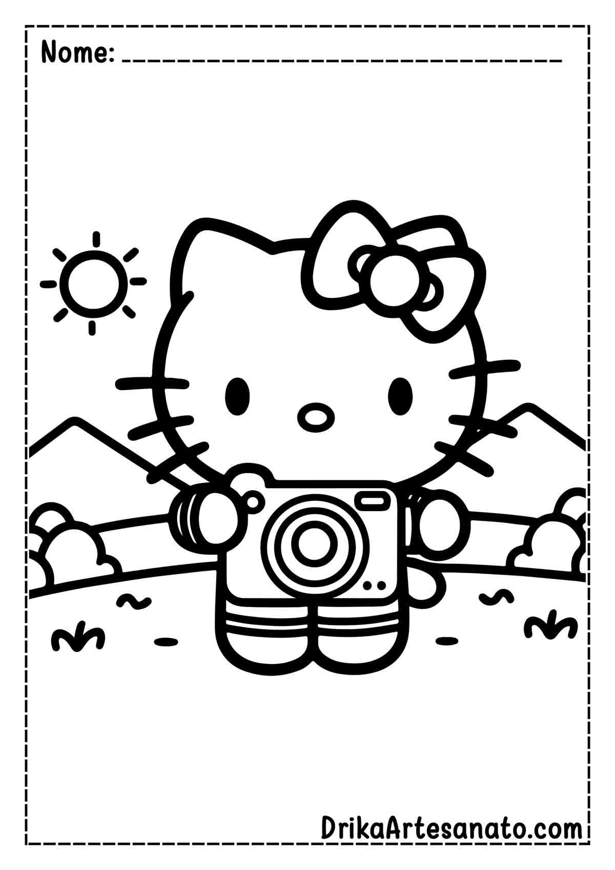 Desenho da Hello Kitty para Colorir