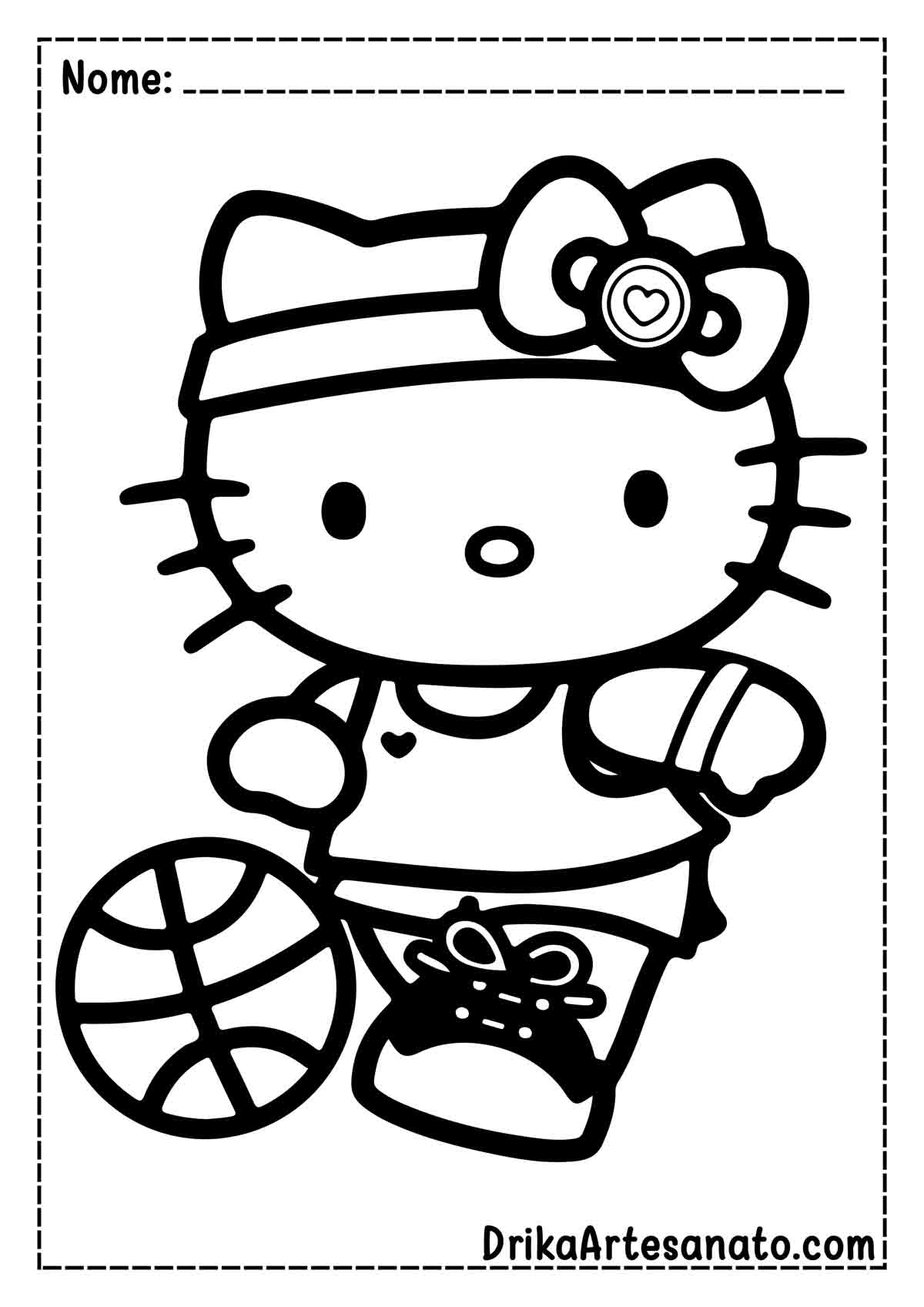 Desenho da Hello Kitty Infantil para Imprimir