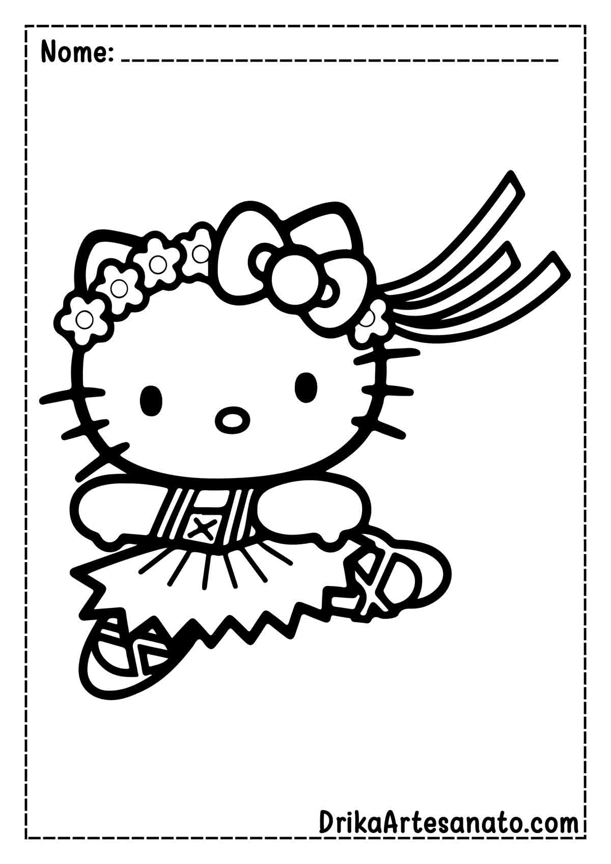 Desenho da Hello Kitty Fácil para Pintar