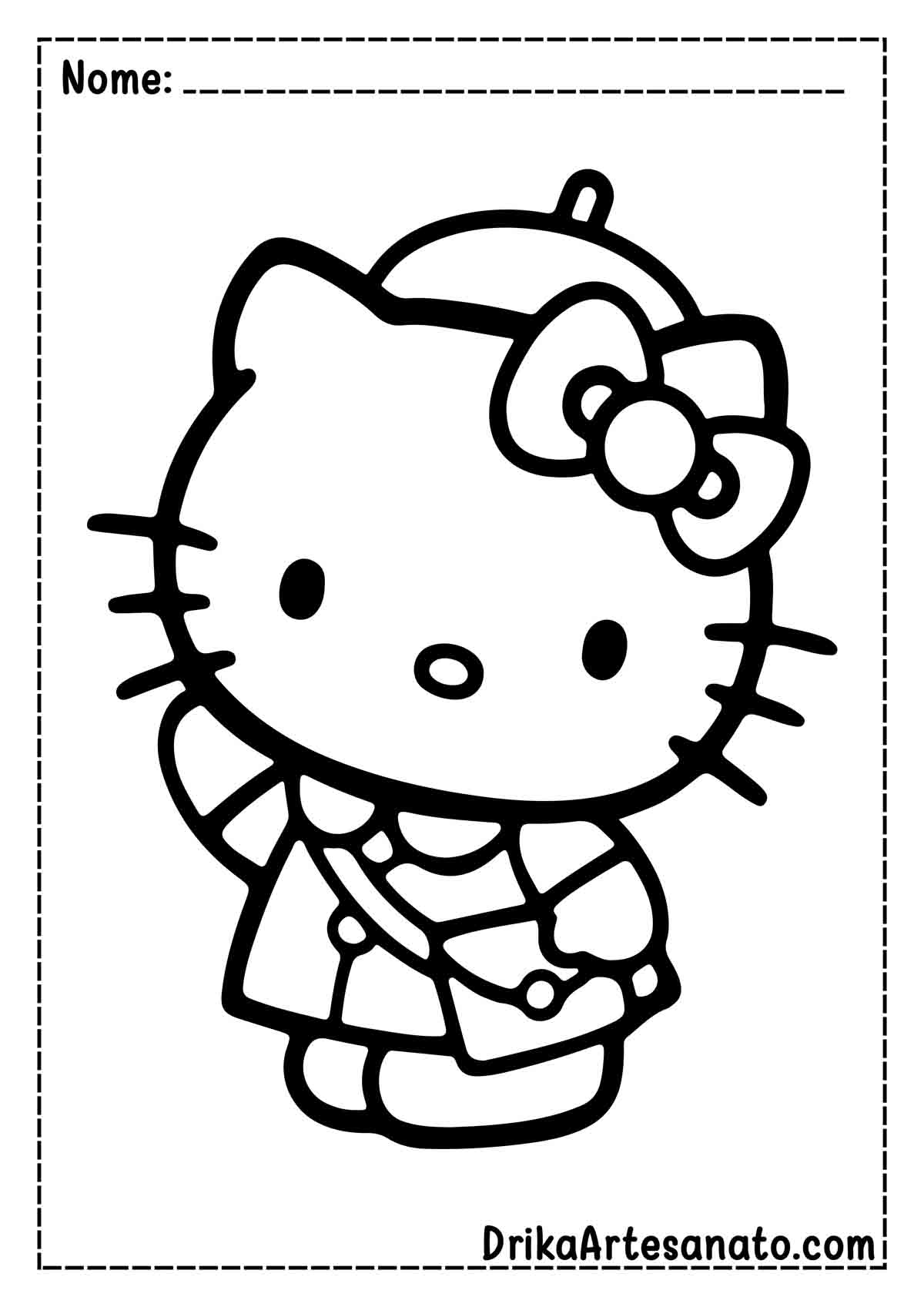 Desenho da Hello Kitty Fofa para Imprimir