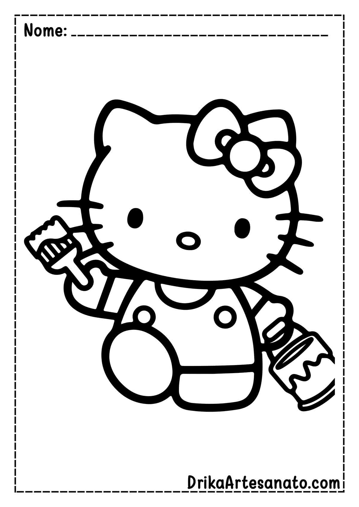 Desenho da Hello Kitty Fácil para Pintar