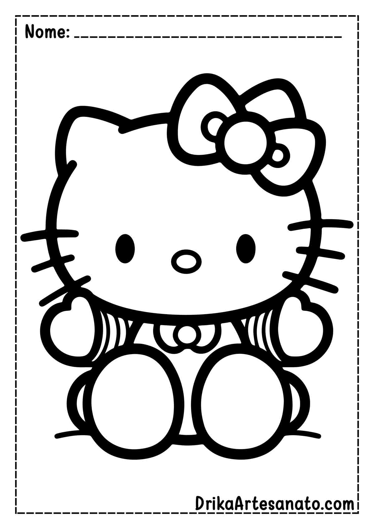 Desenho da Hello Kitty para Pintar