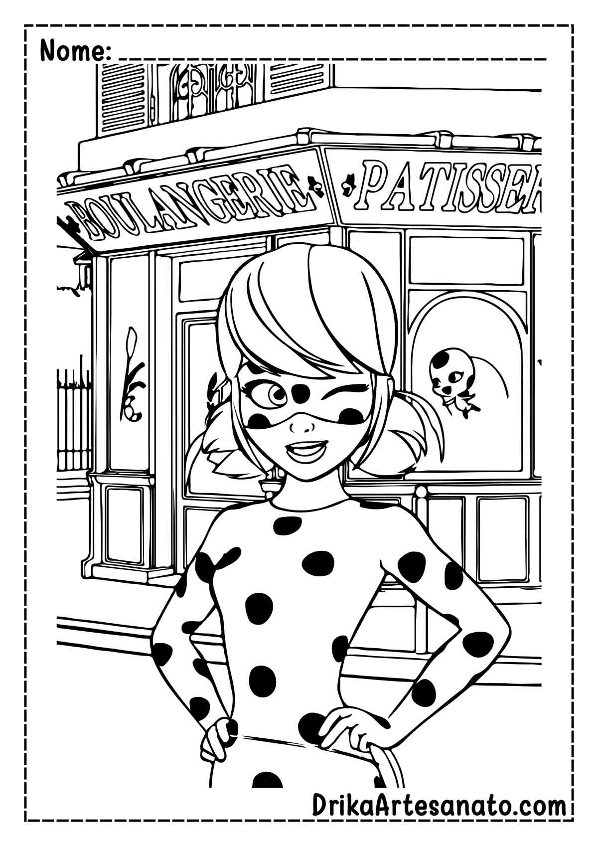 Desenho da Ladybug para Colorir e Imprimir