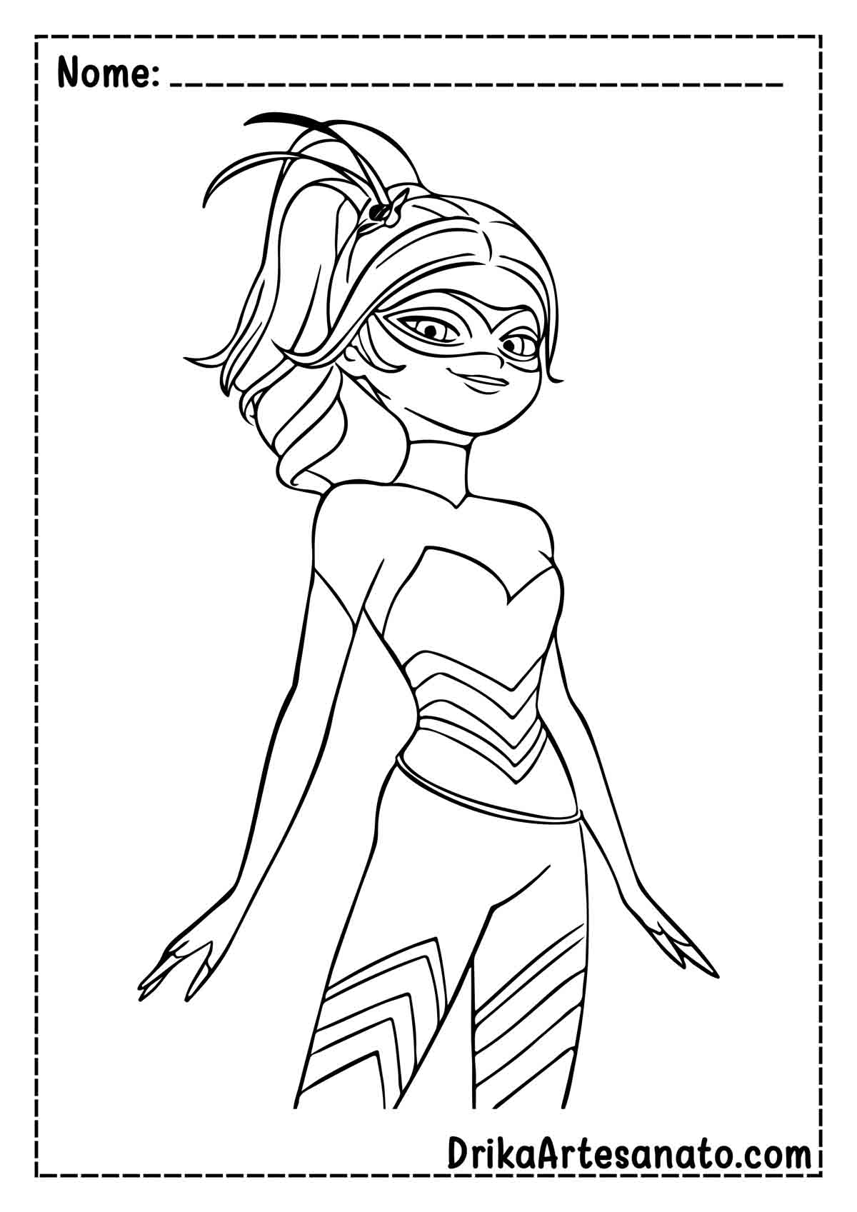 Desenho da Chloe de Ladybug para Colorir