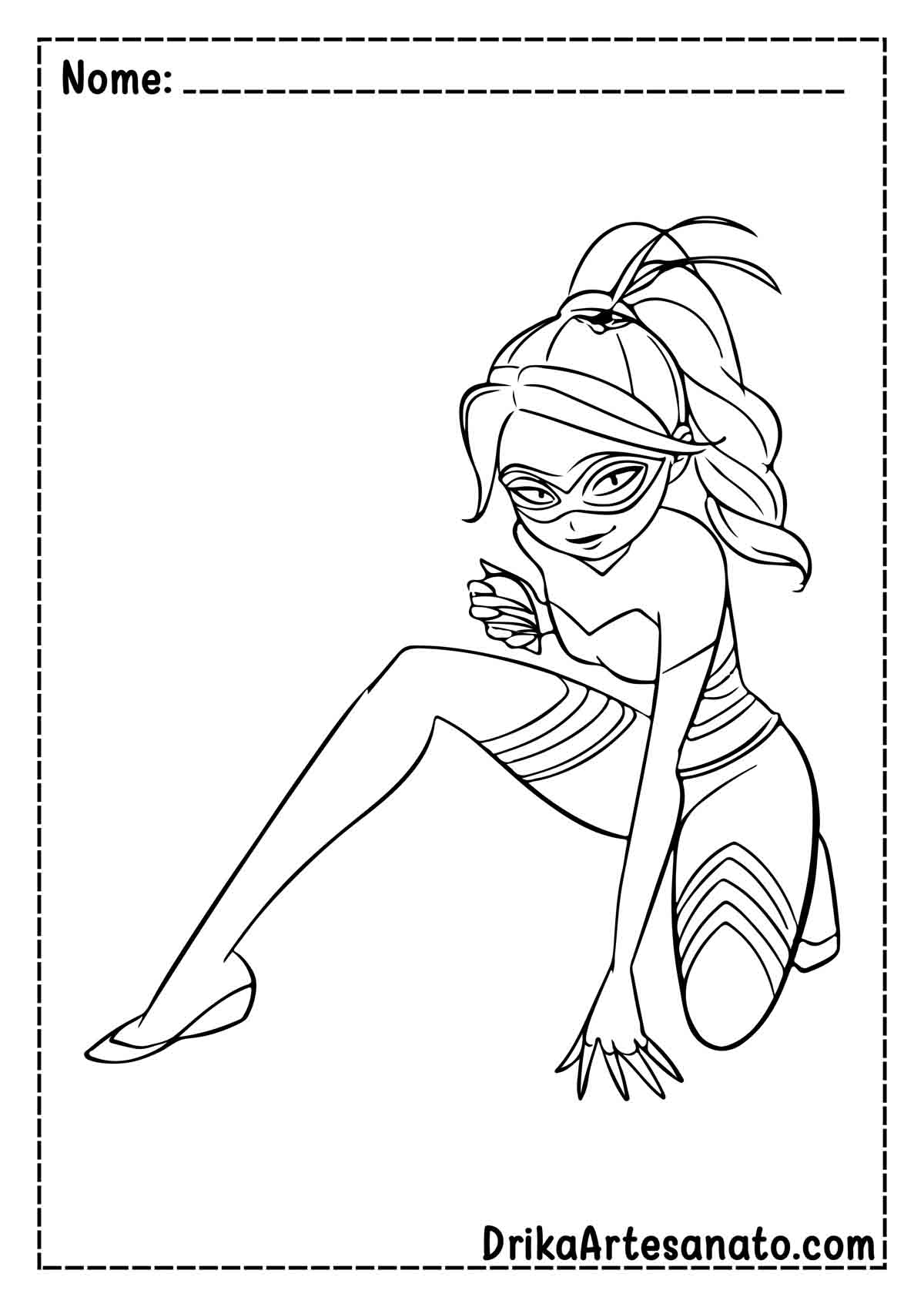 Desenho da Chloe de Ladybug para Imprimir