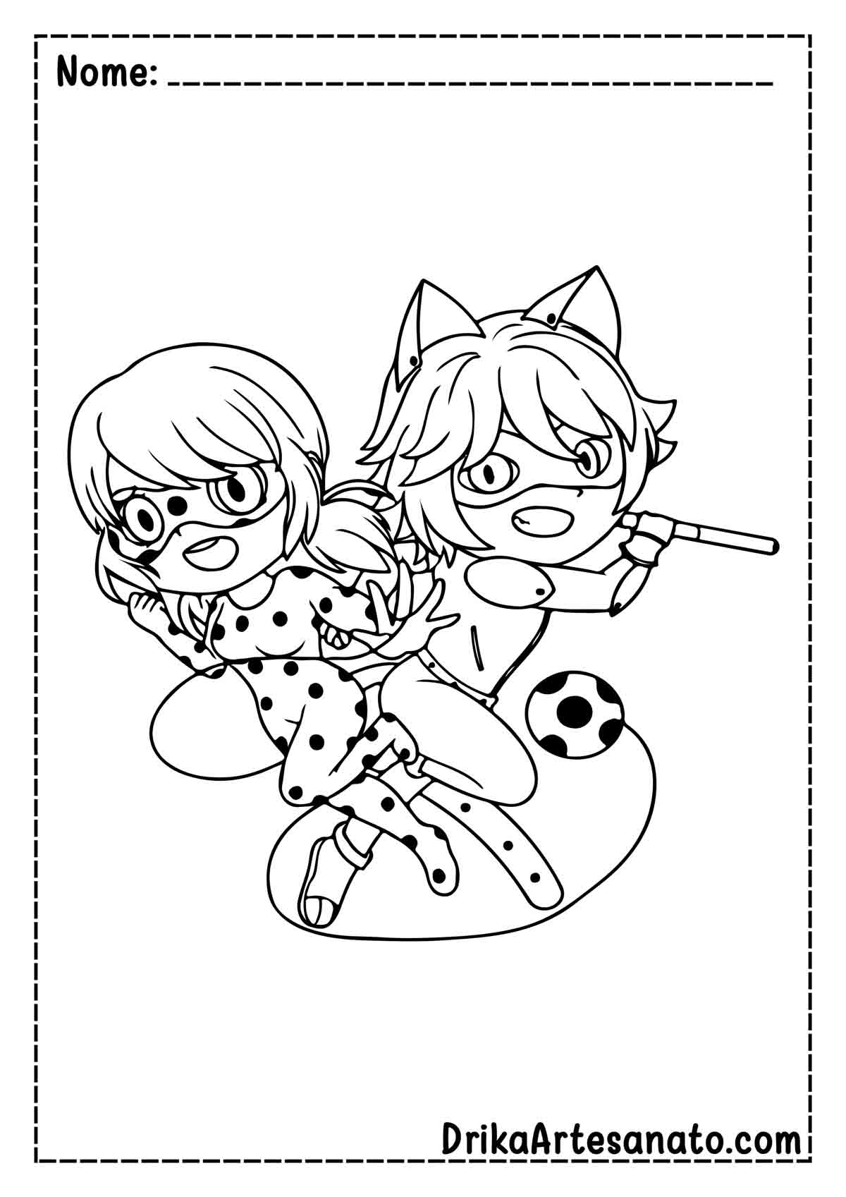 Desenho da Ladybug Infantil para Colorir