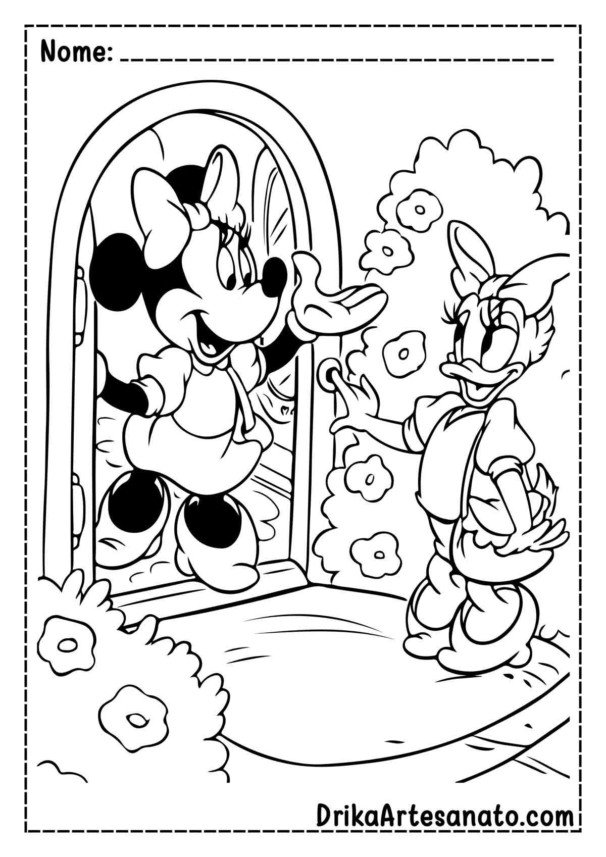 Desenho da Minnie para Colorir