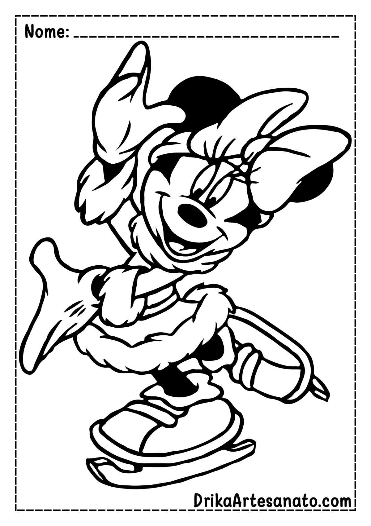 Desenho da Minnie Grande para Imprimir