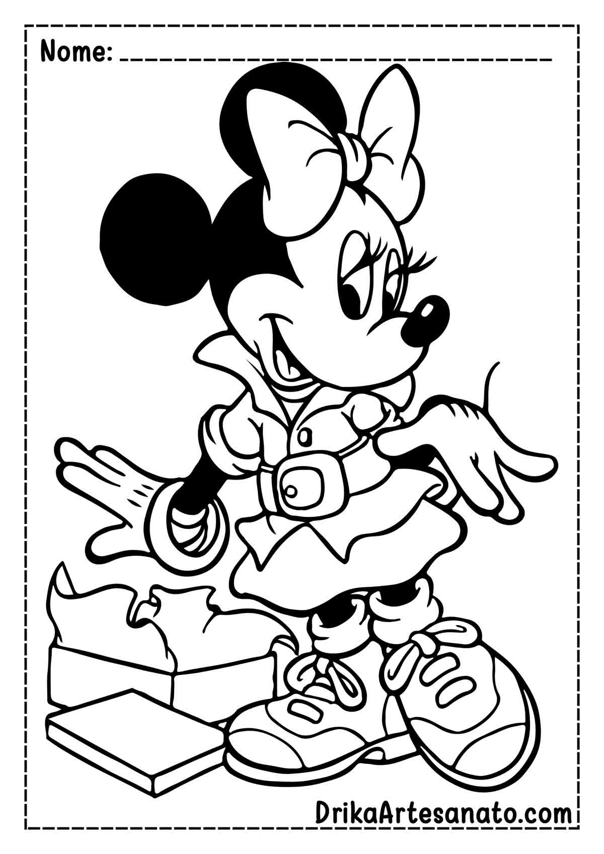 Desenho da Minnie para Pintar