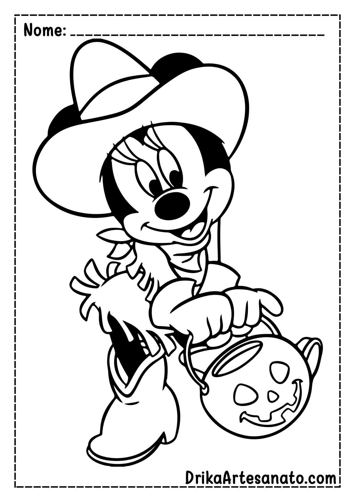 Desenho da Minnie Infantil para Imprimir