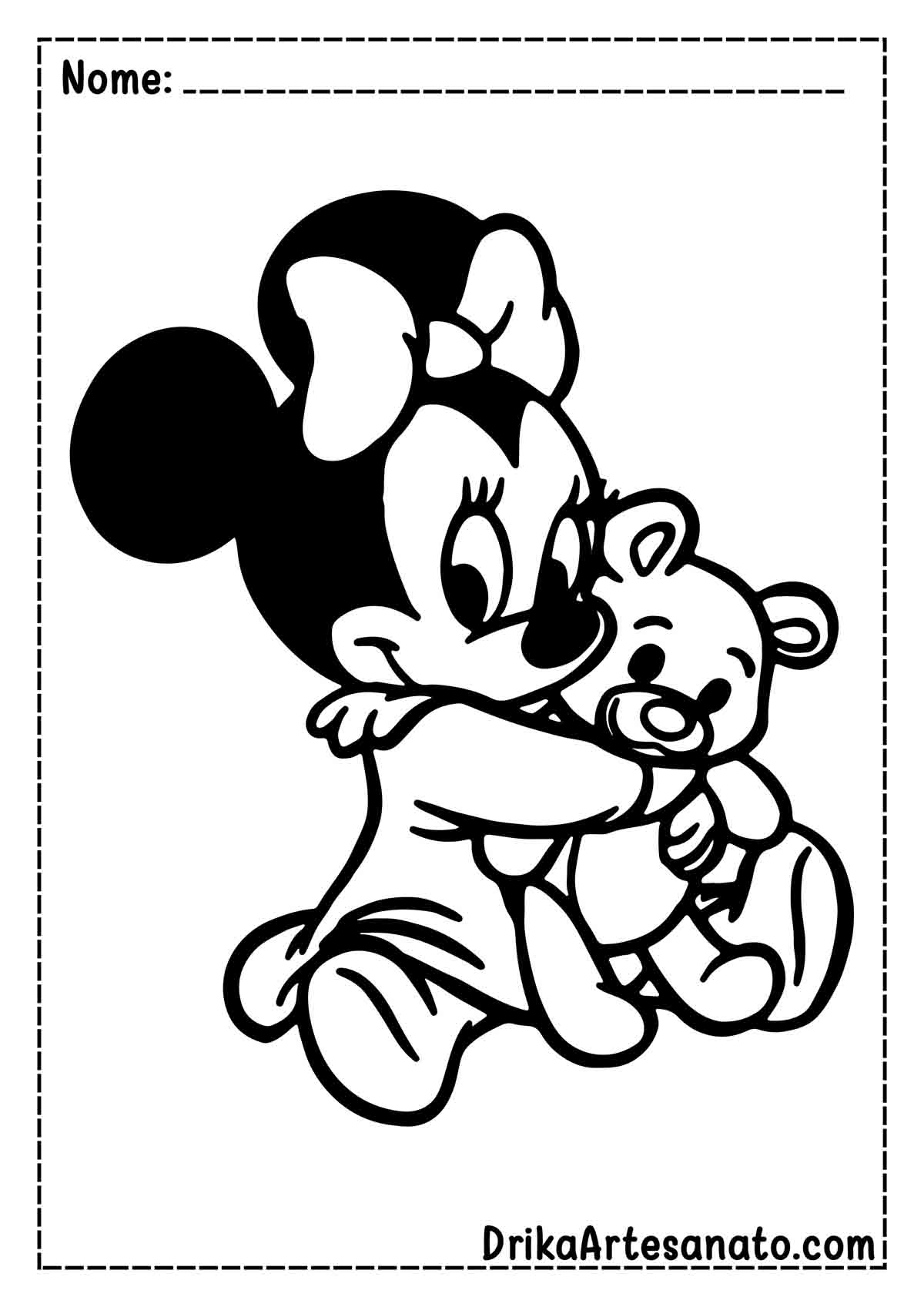 Desenho da Minnie Bebê para Imprimir