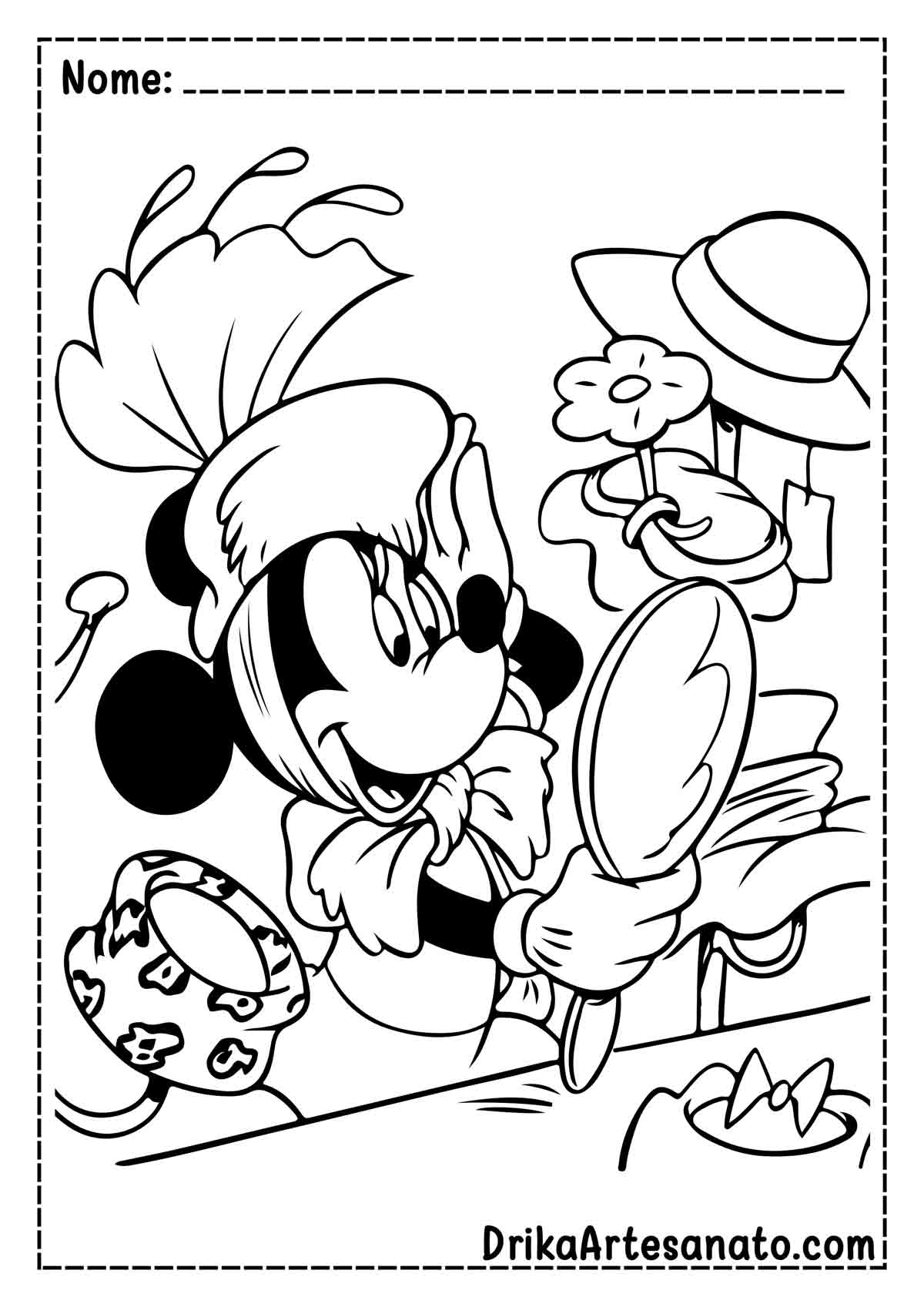 Desenho da Minnie para Colorir