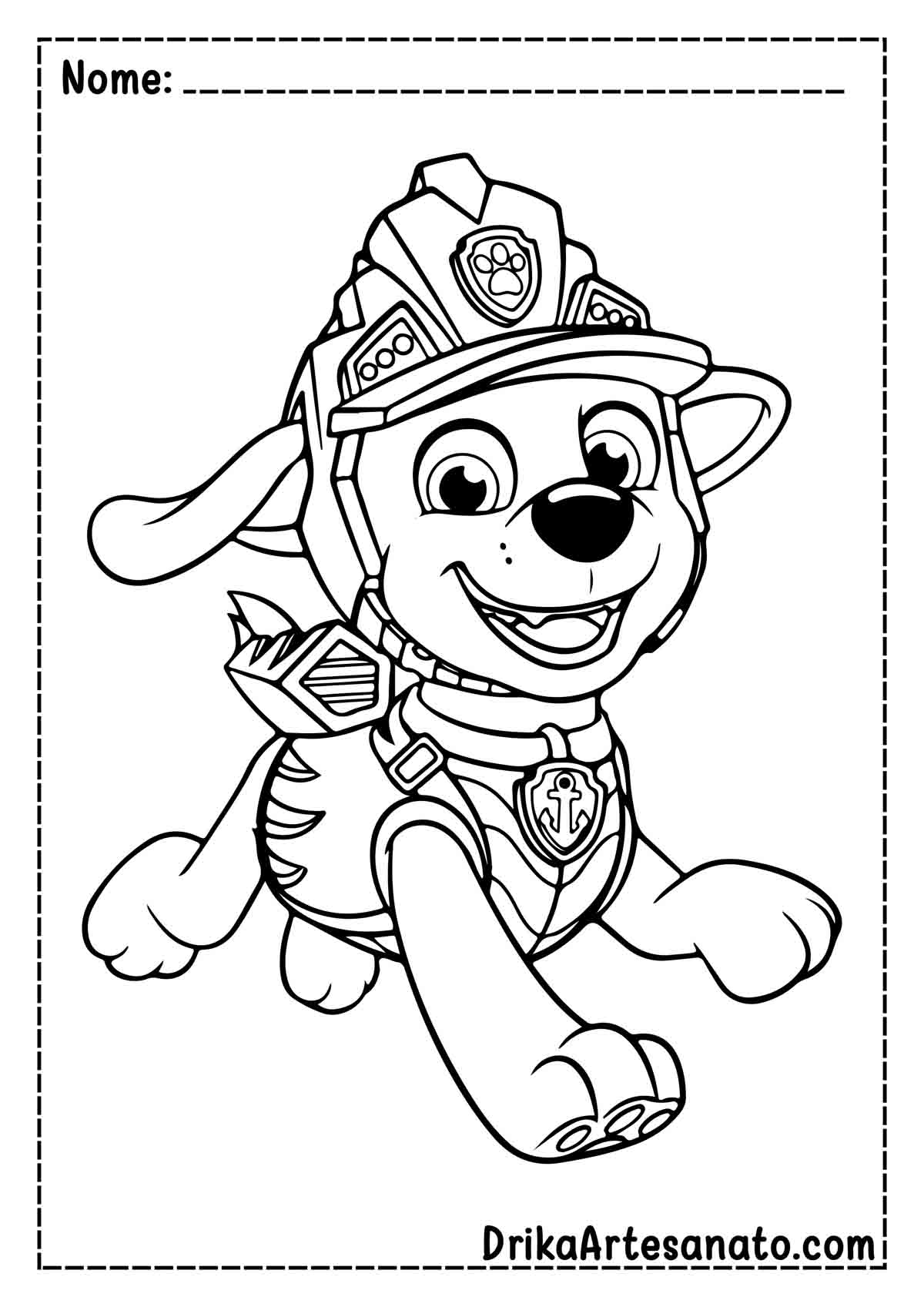 Desenho da Patrulha Canina para Colorir e Imprimir