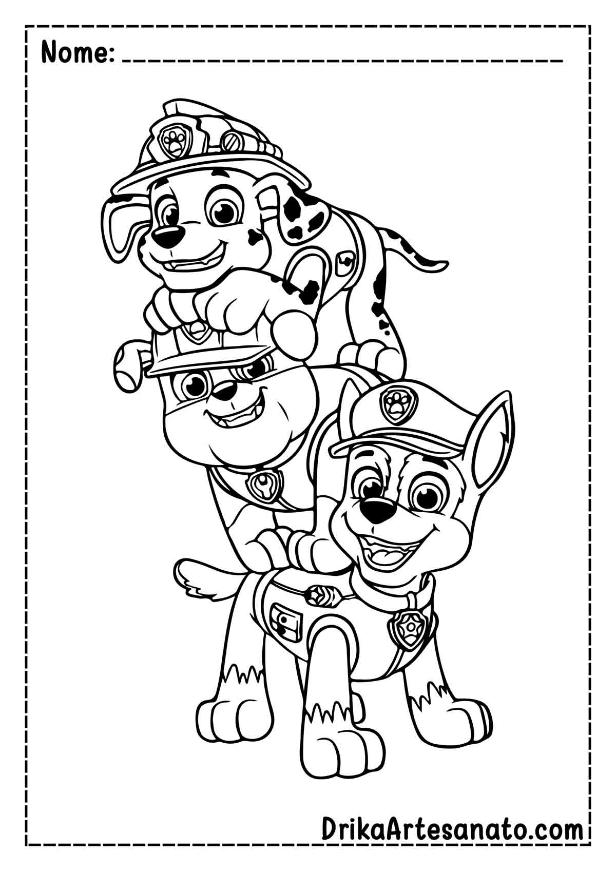 Desenho da Patrulha Canina para Colorir