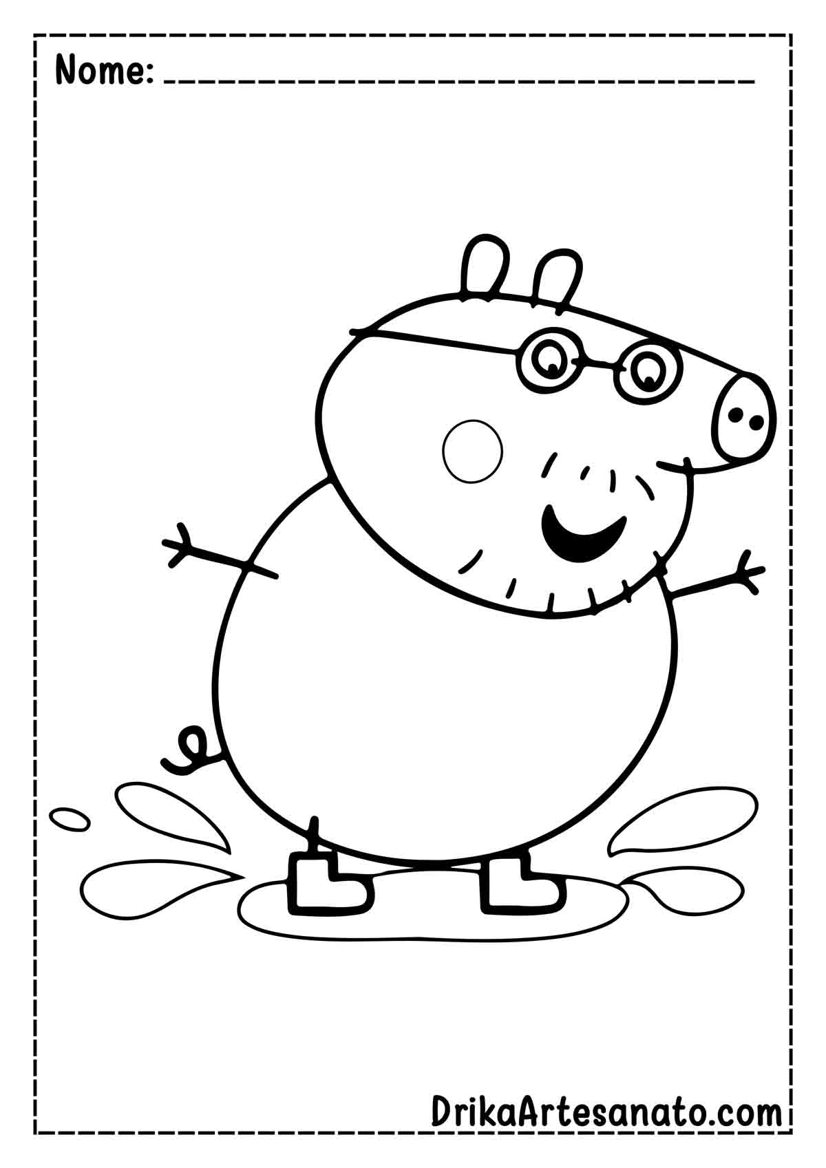 Desenho da Peppa Pig para Colorir e Imprimir