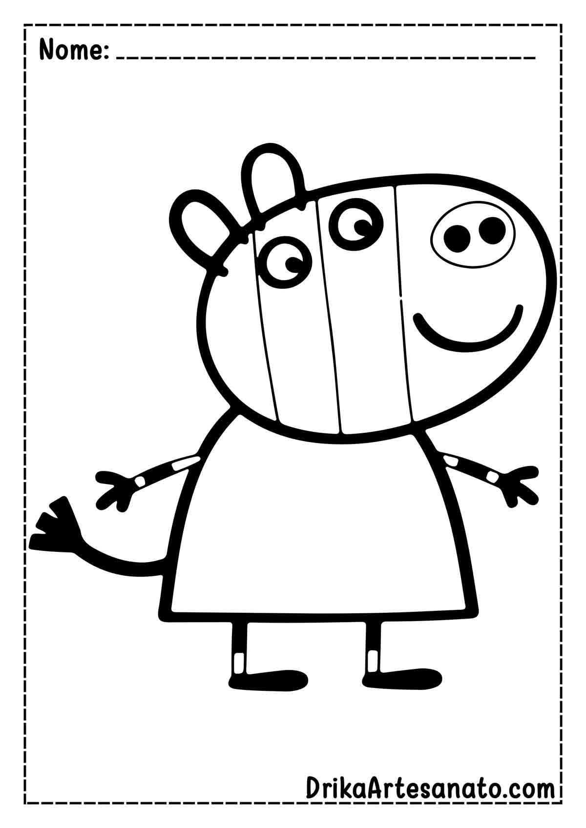Desenho da Peppa Pig para Colorir e Imprimir