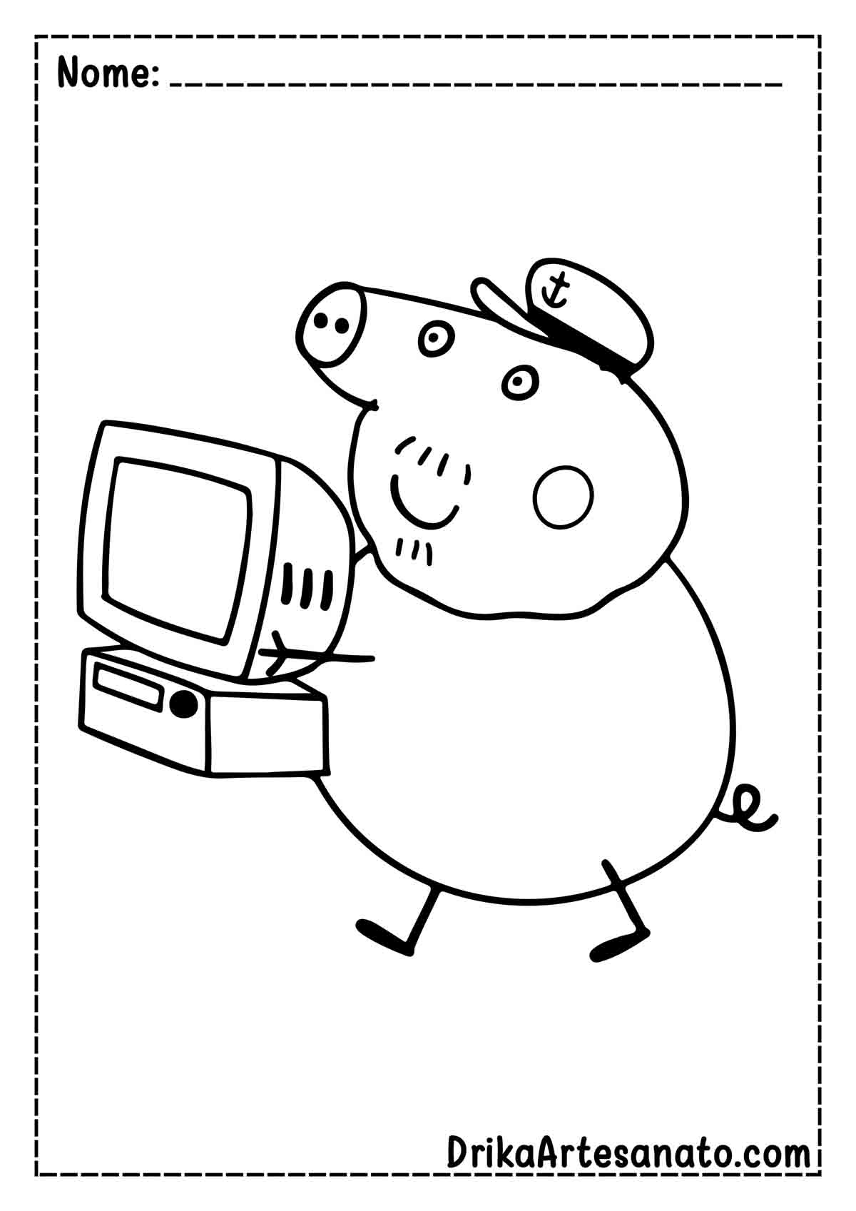 Desenho da Peppa Pig Fácil para Pintar
