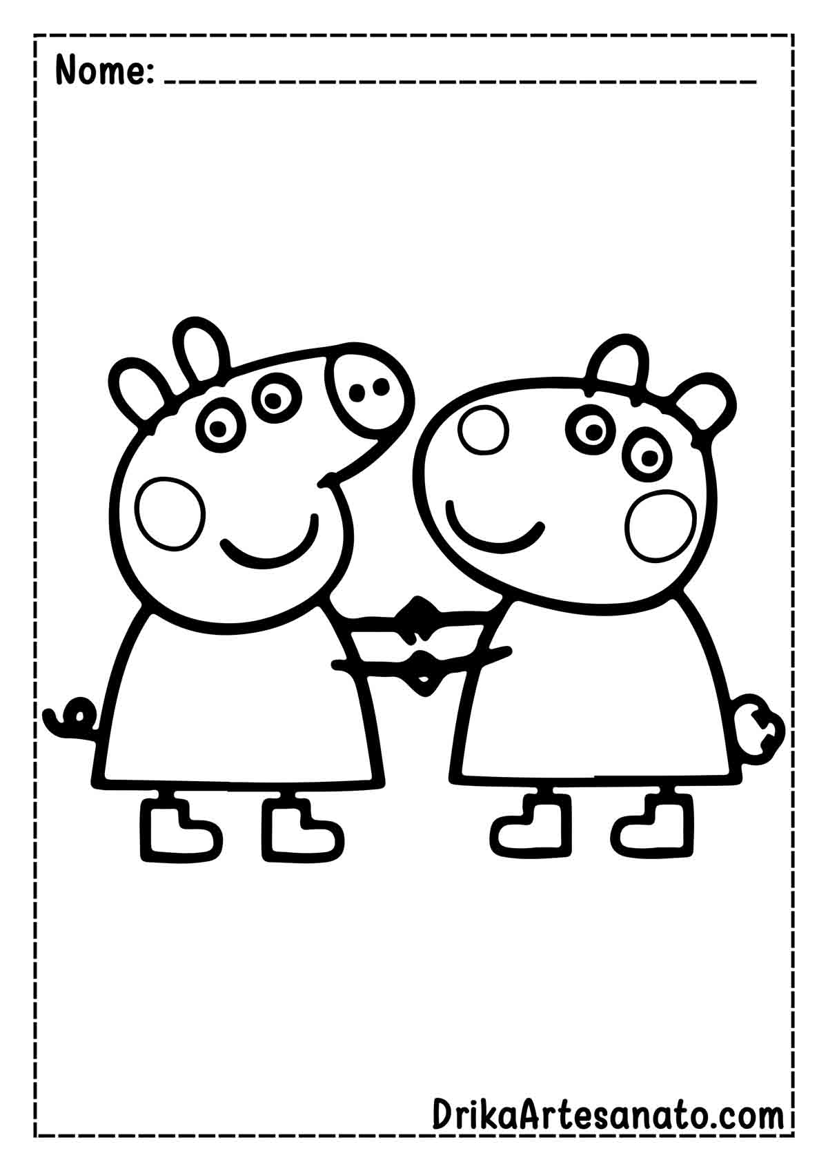 Desenho da Peppa Pig Infantil para Colorir