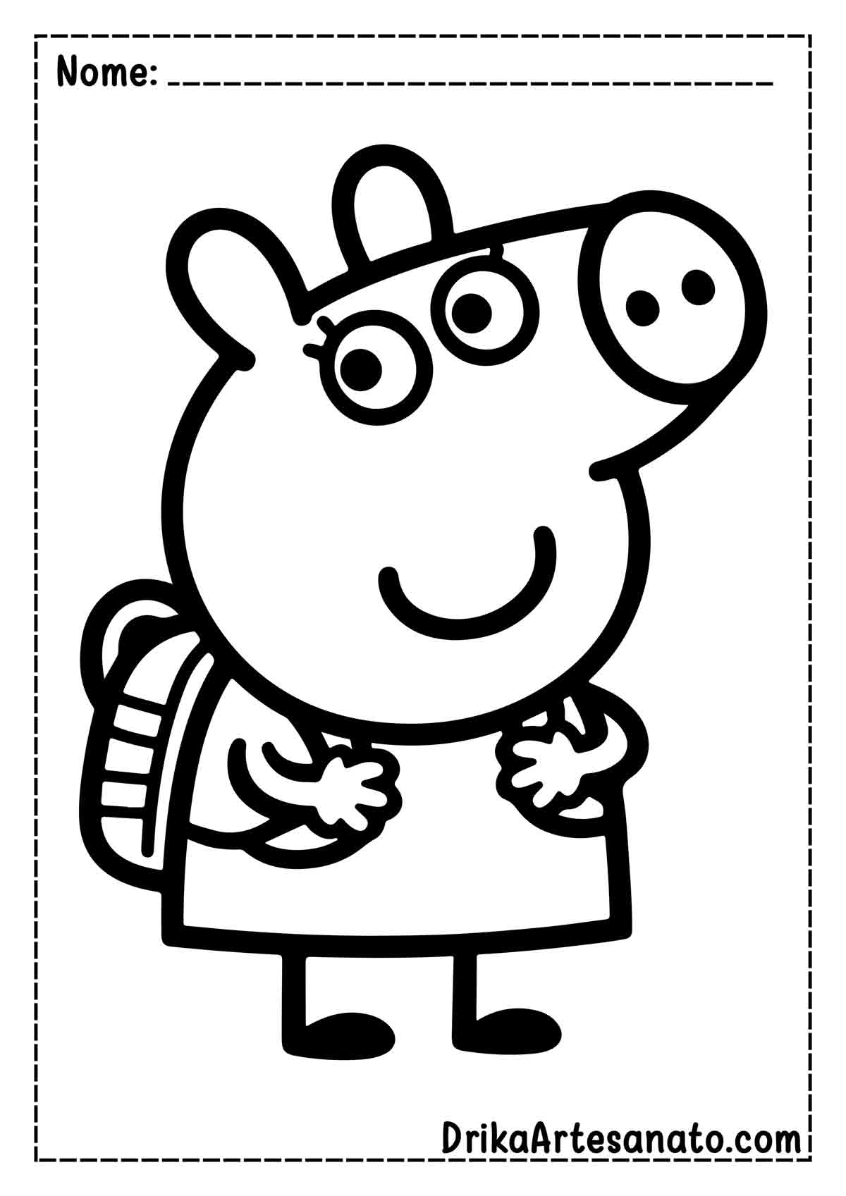 Desenho da Peppa Pig para Imprimir e Colorir
