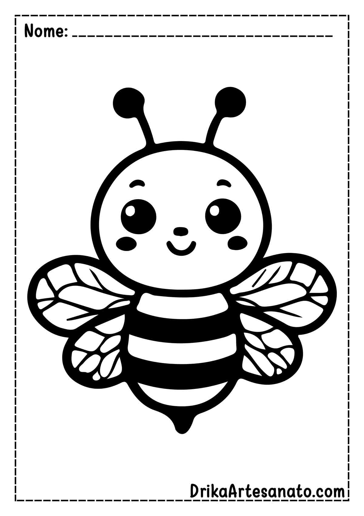 Desenho de abelha Simples para Pintar