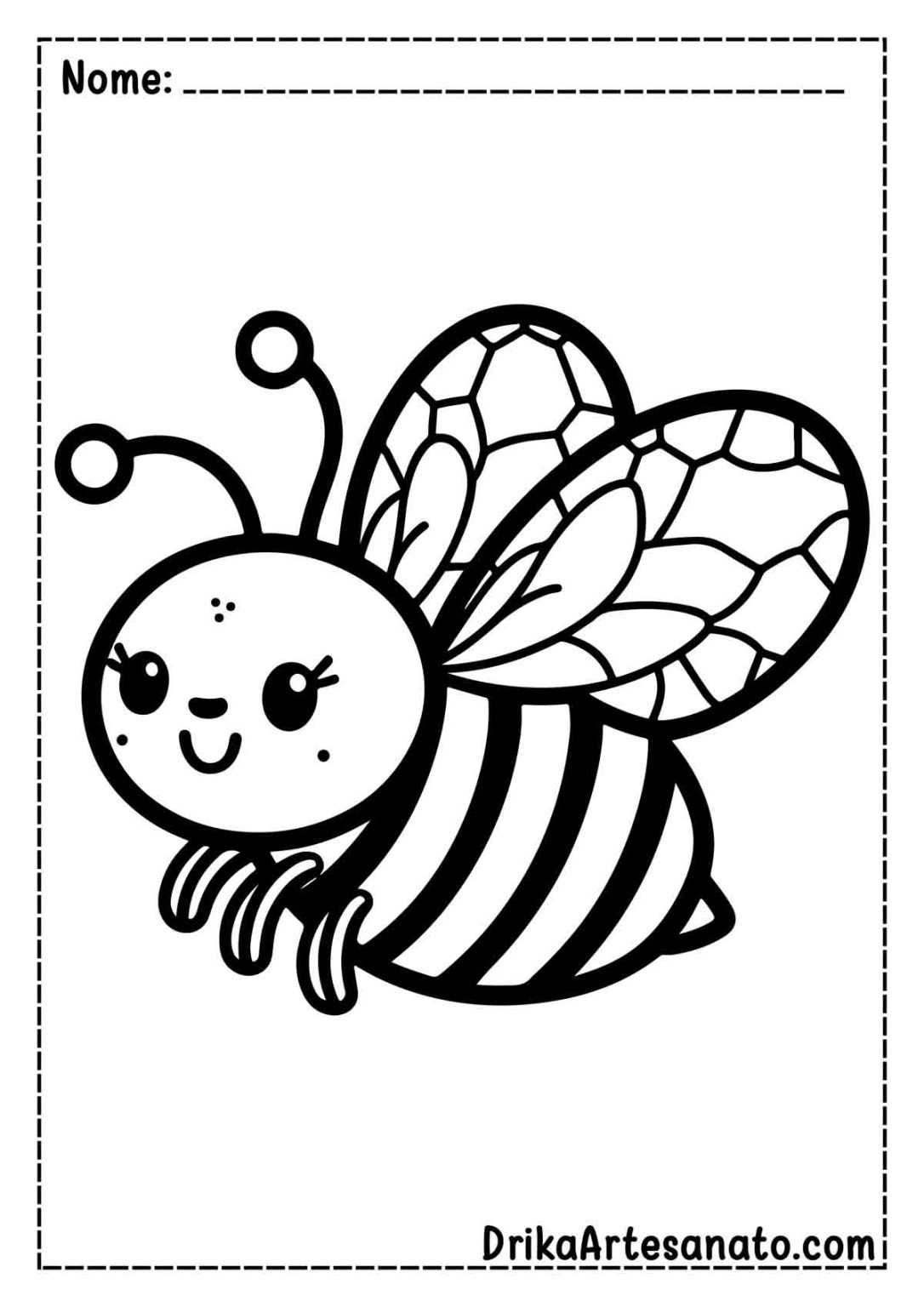 50 Desenhos de Abelha para Colorir Grátis em PDF