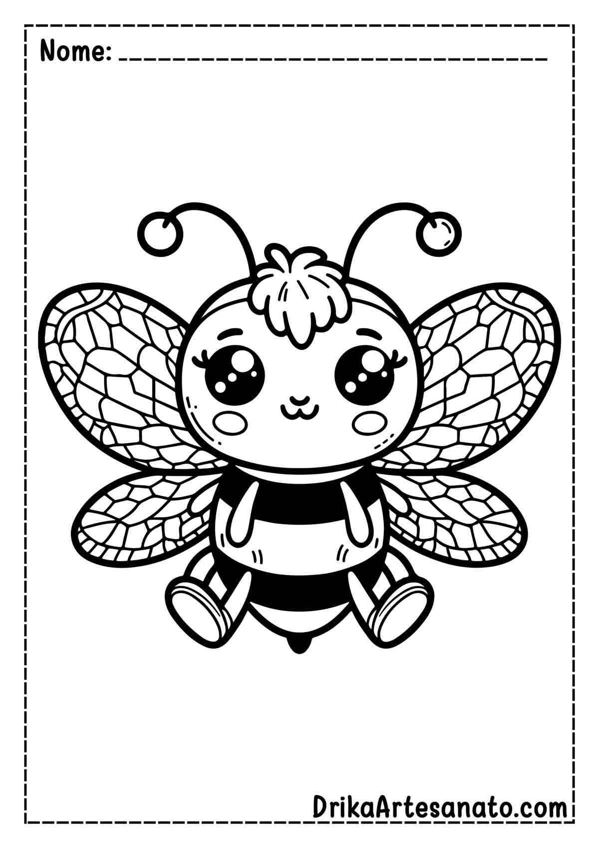 Desenho de abelha para Pintar