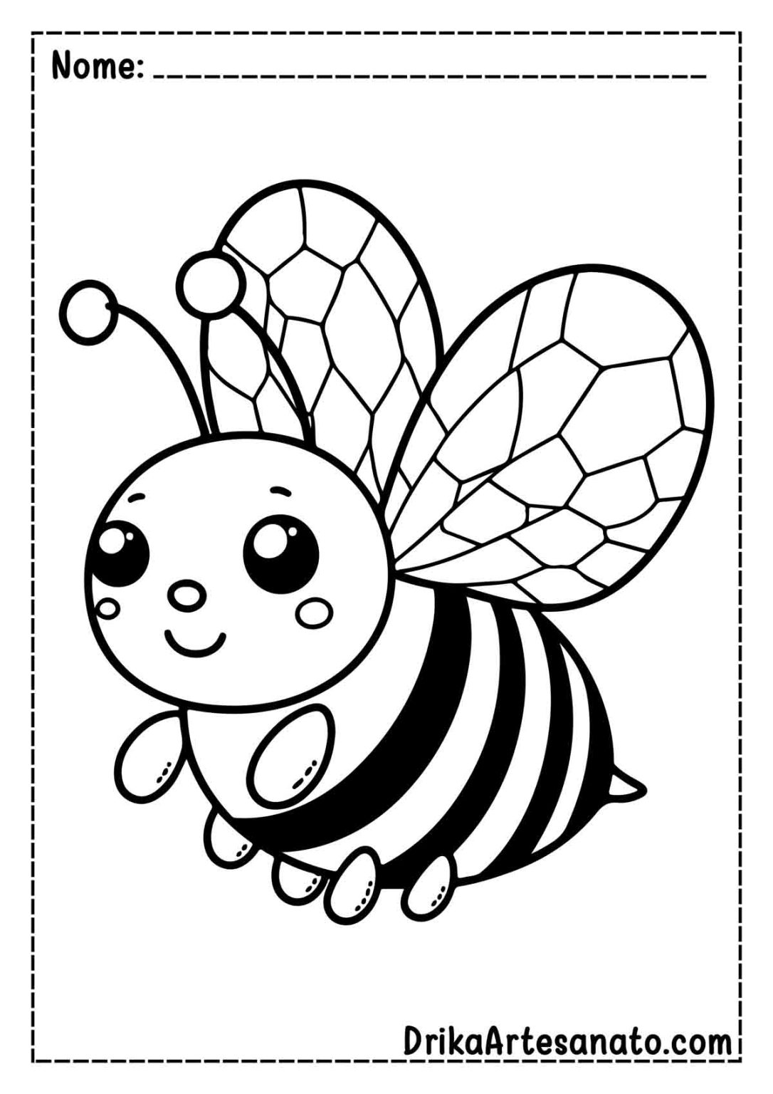50 Desenhos de Abelha para Colorir Grátis em PDF