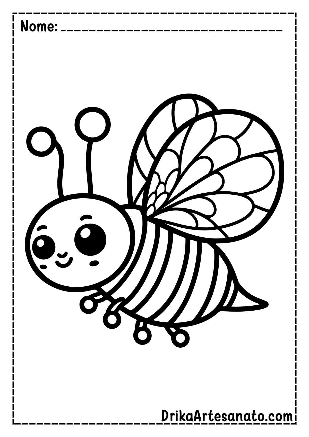 Desenho de abelha Simples para Imprimir
