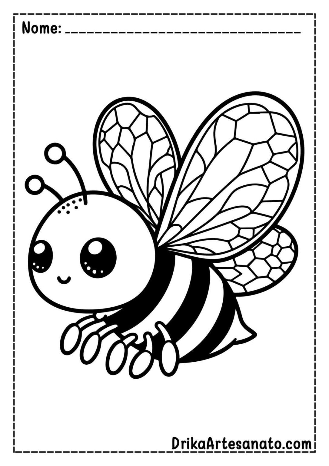 50 Desenhos de Abelha para Colorir Grátis em PDF
