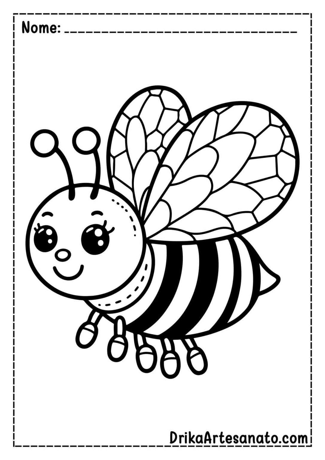 50 Desenhos de Abelha para Colorir Grátis em PDF