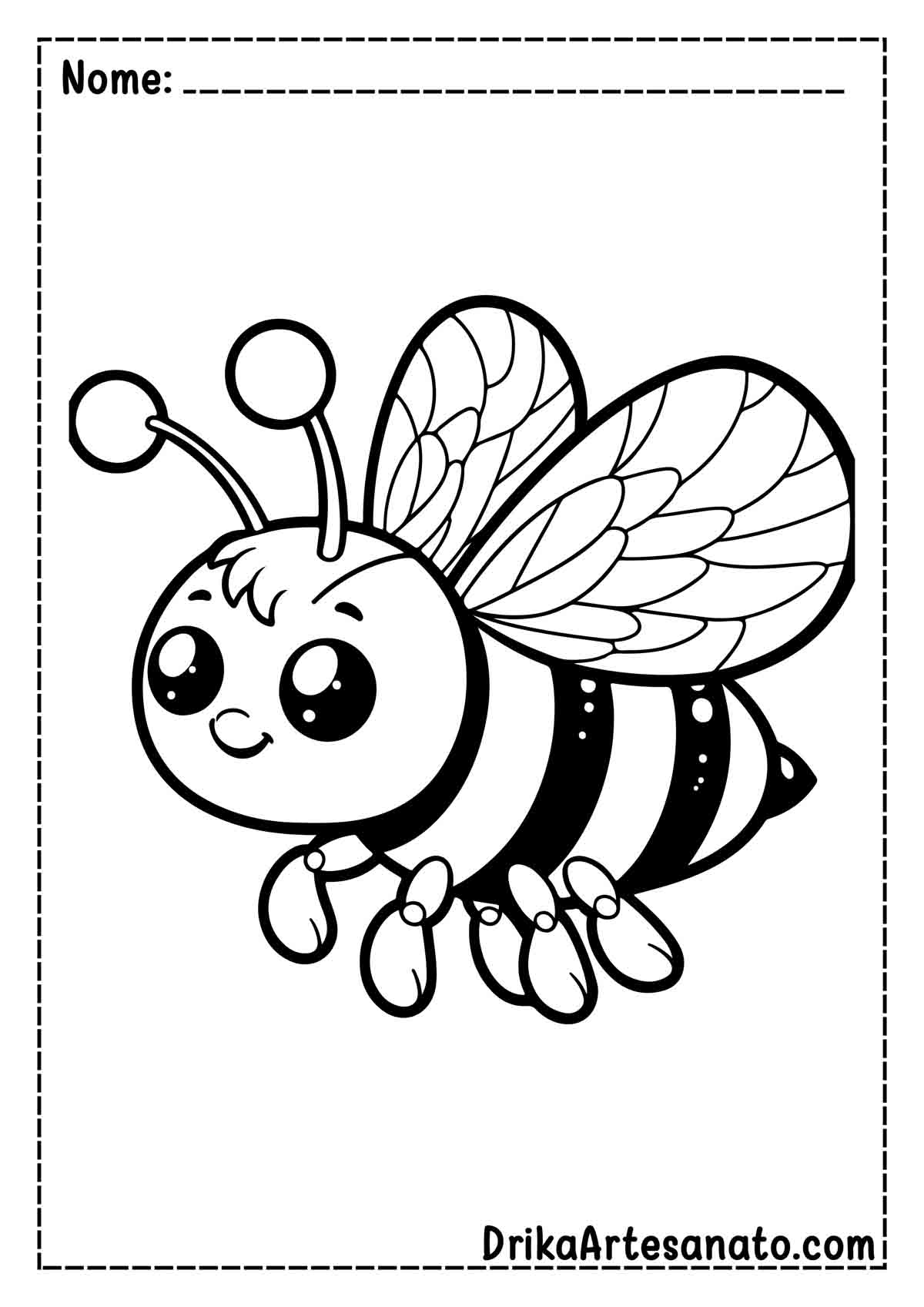 Desenho de abelha Simples para Colorir