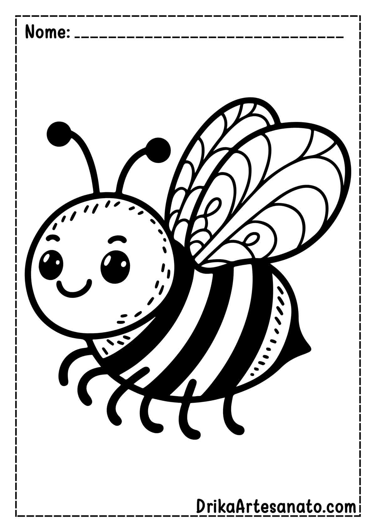 Desenho de abelha para Pintar