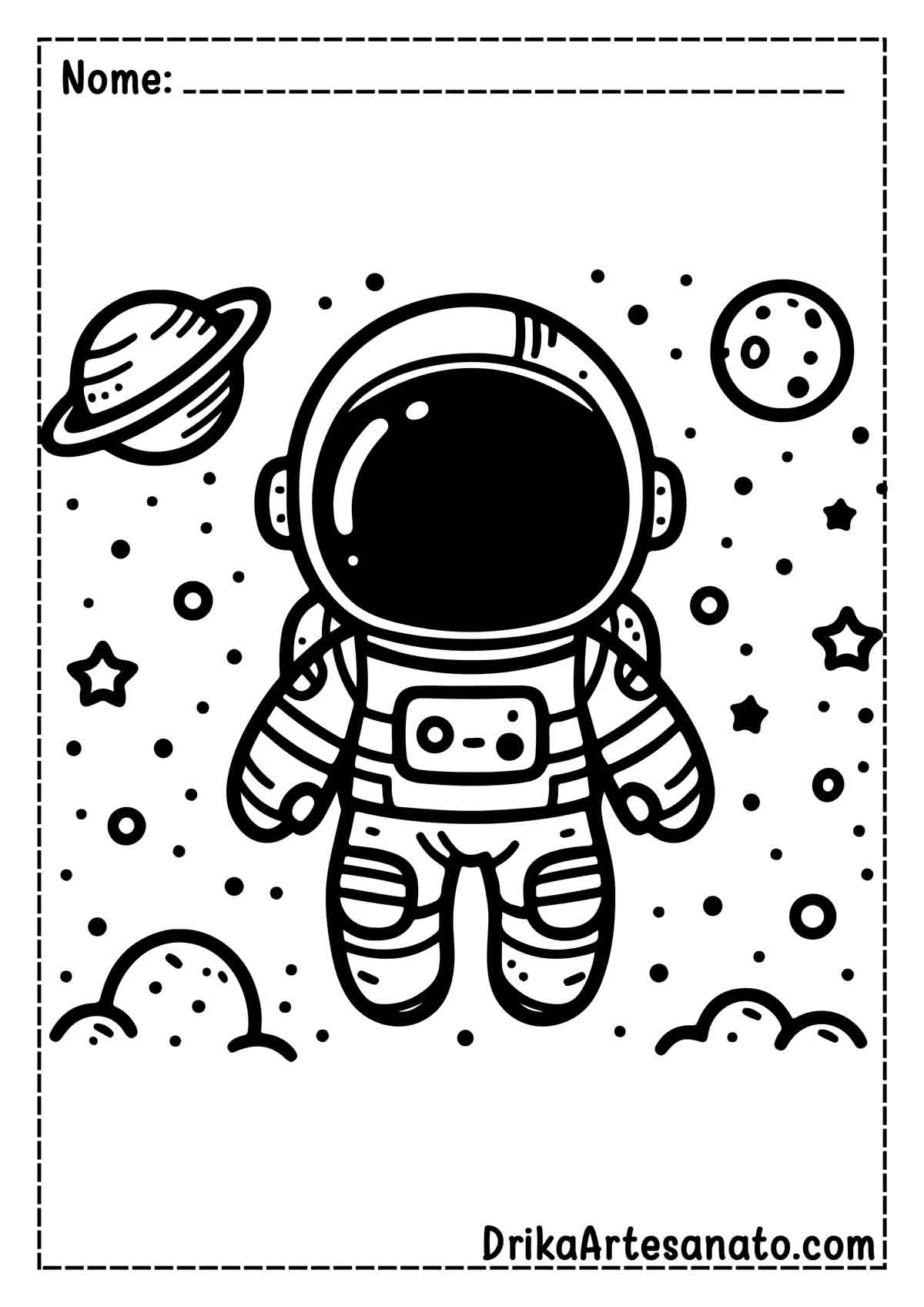 Desenho de Astronauta para Colorir