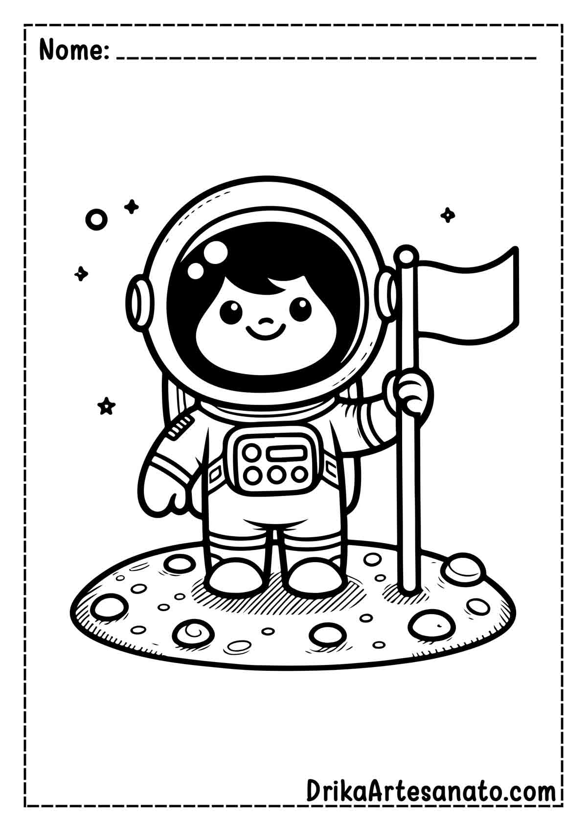 Desenho de Astronauta para Colorir