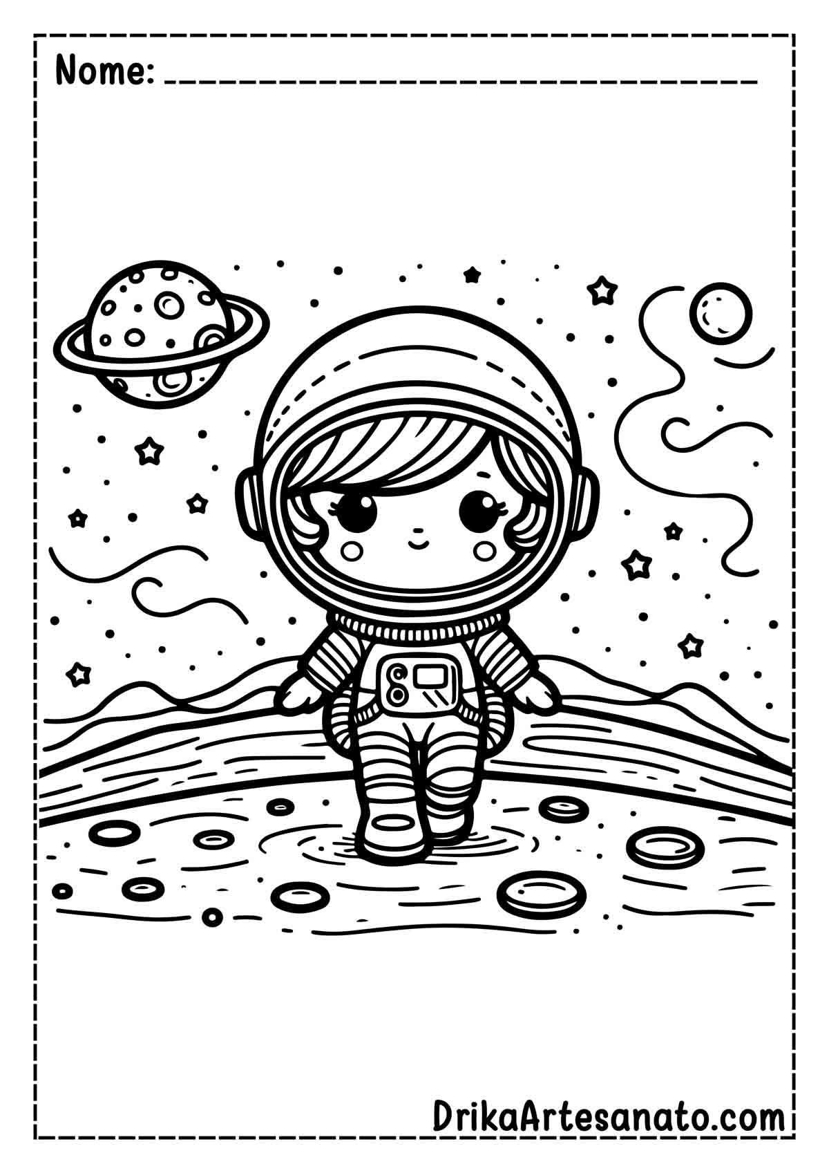 Desenho de Astronauta para Colorir