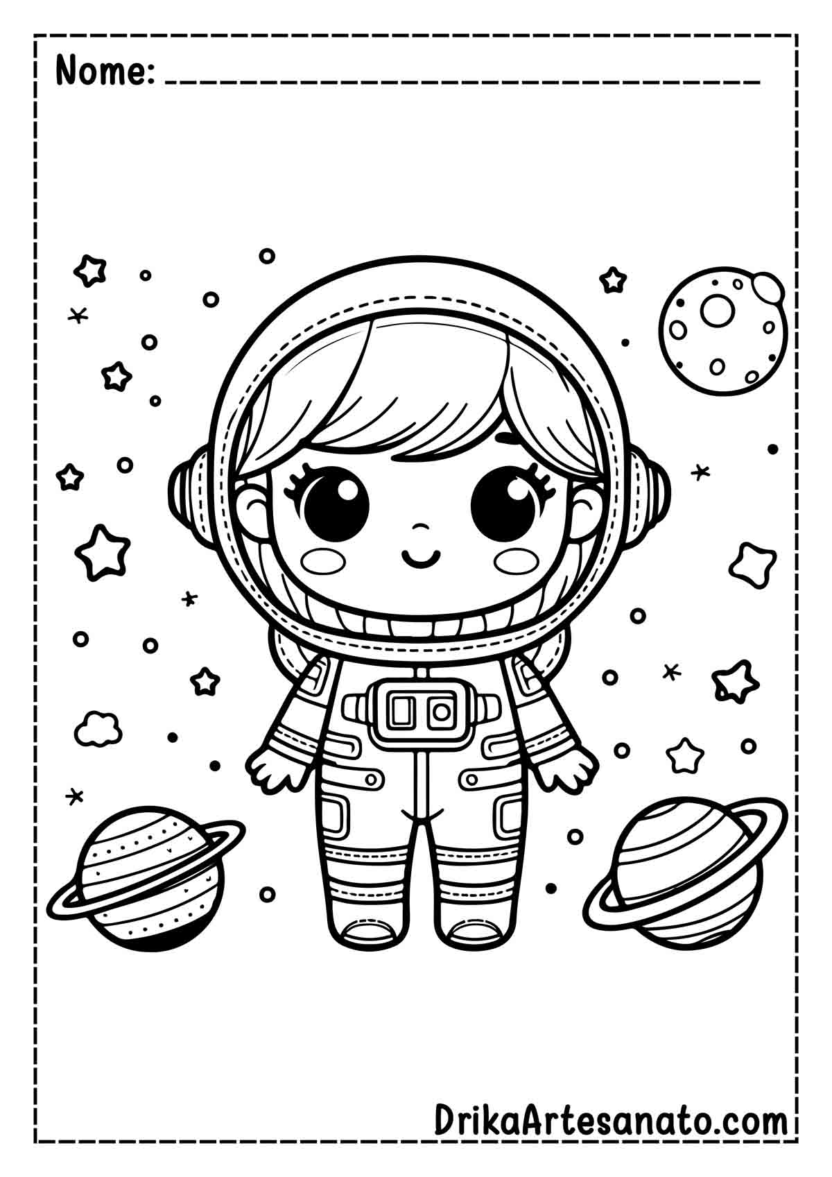 Desenho de Astronauta para Colorir