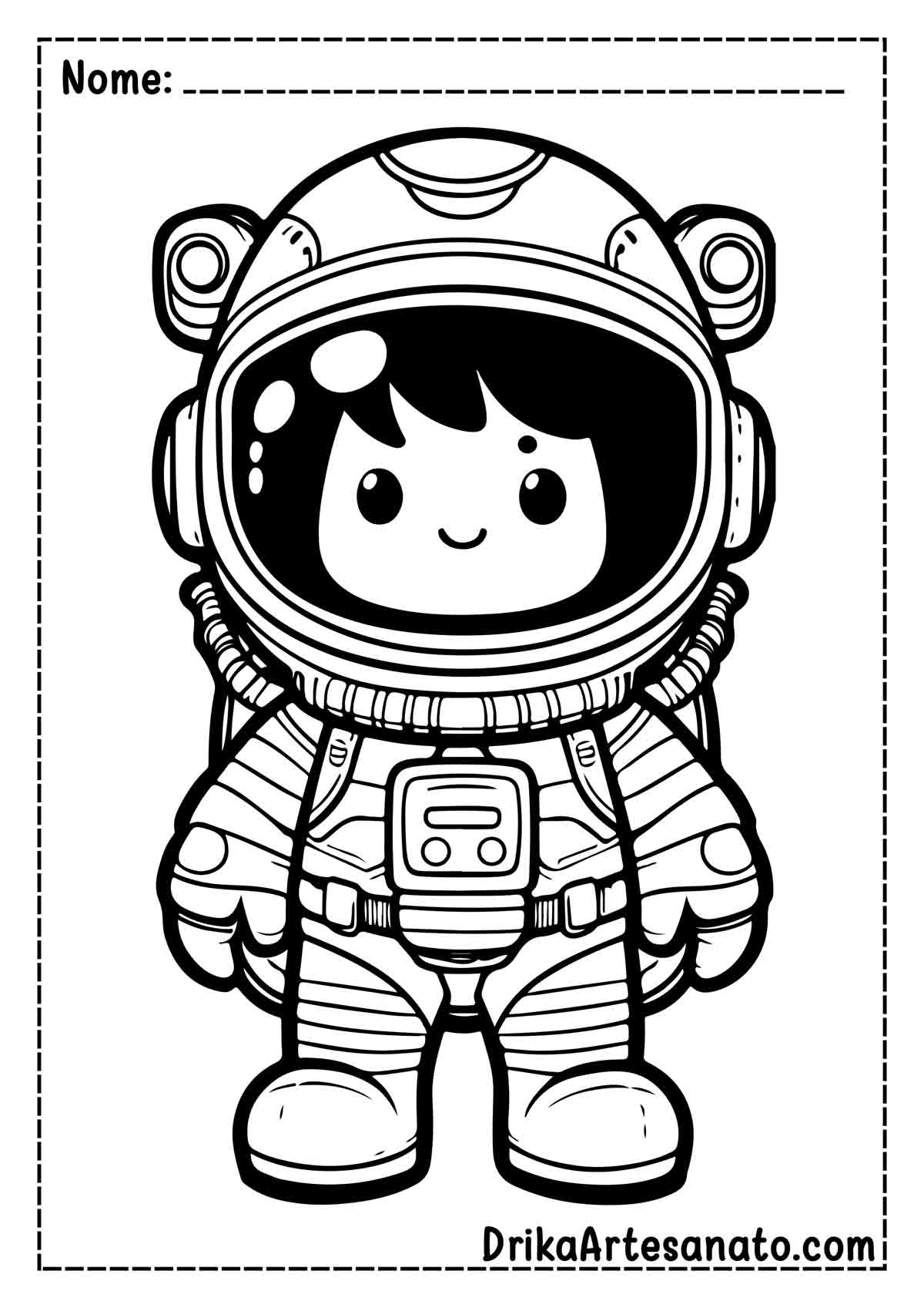 Desenho de Astronauta para Pintar