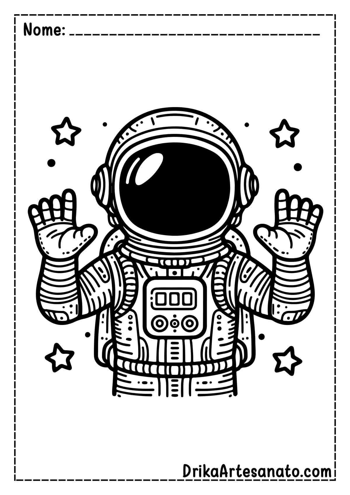 Desenho de Astronauta para Colorir